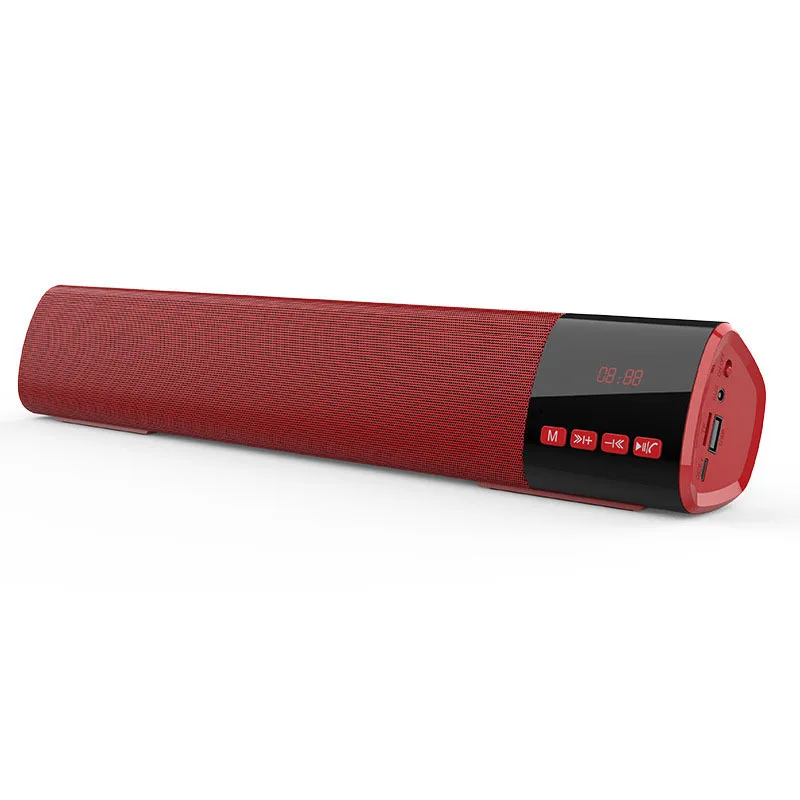  shenzhen 2020 outdoor rechargeable blue tooth black music soundbar speaker with subwoofer tv sound bar wireless