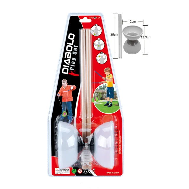High Quality Wooden Handle Diabolo juggling spinning kit chinese yoyo toys Diabolo Sports Toys