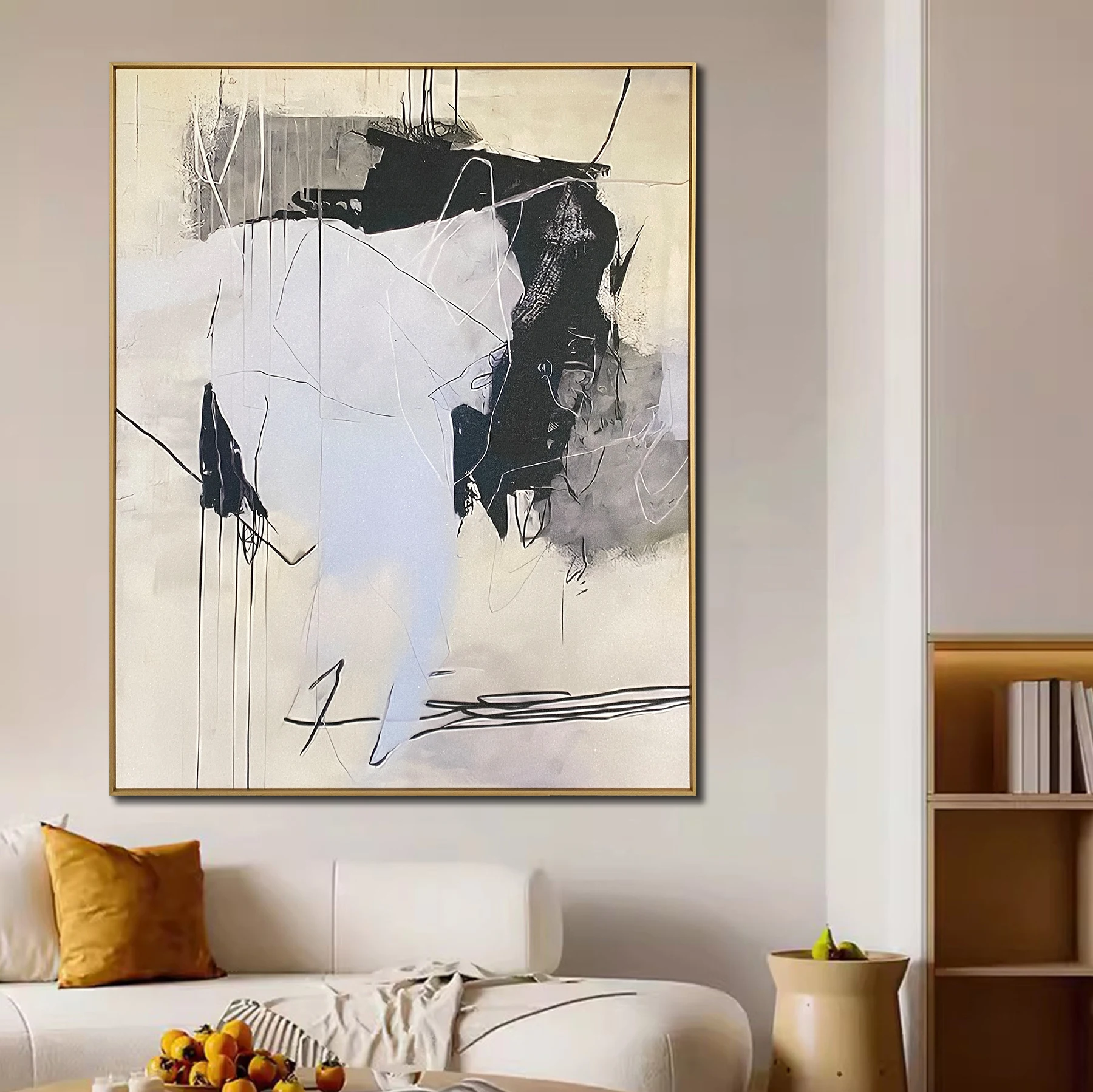 Modern living room oil painting custom wall decoration painting interior design decorative painting custom