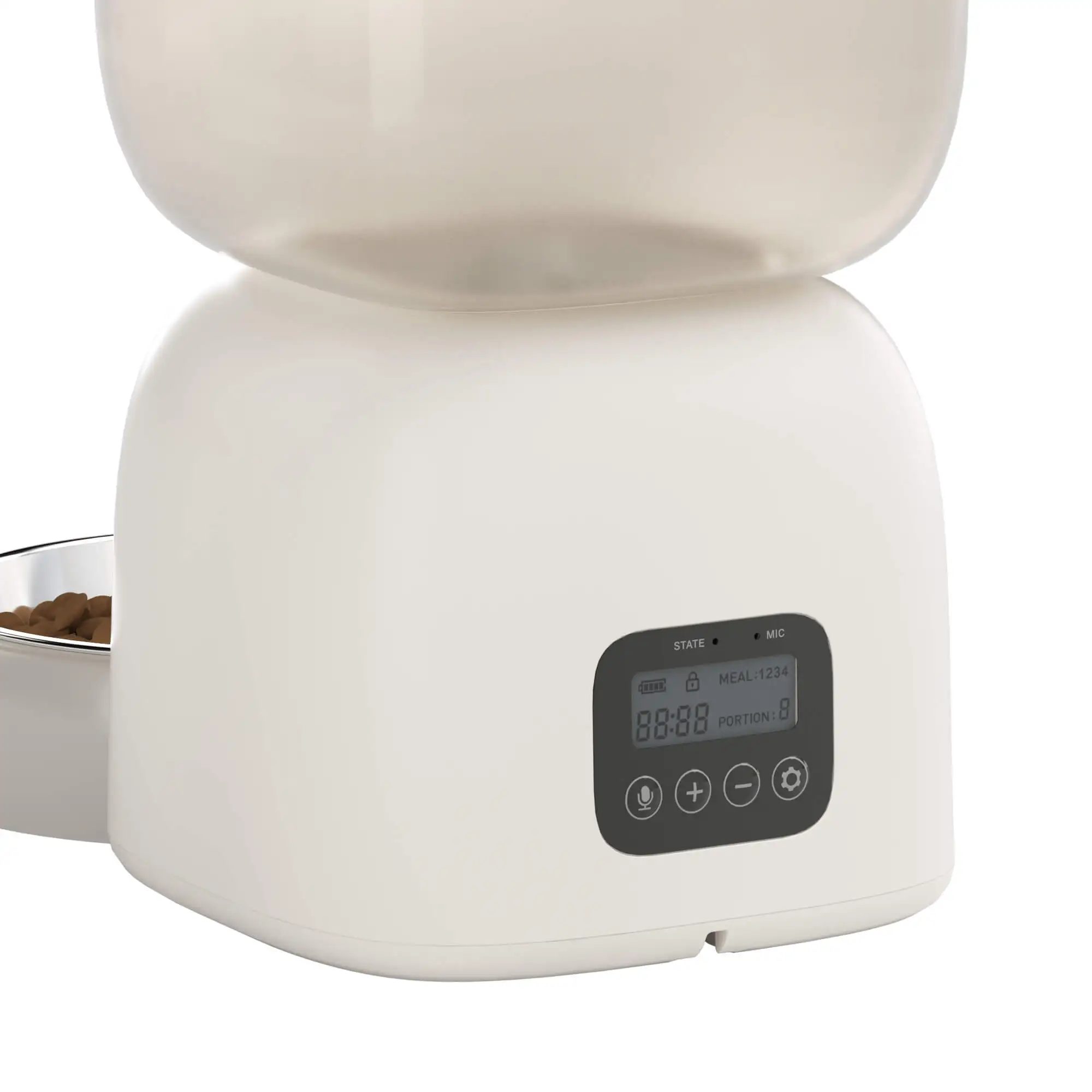 Petwant New Arrival Visible 3L Pet Dog Food Dispenser Precise 1-4 Meals Portion Control Automatic Cat Feeder For Dry Food