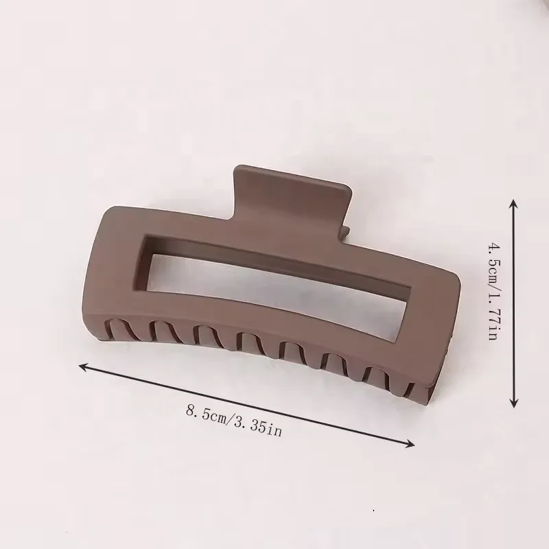Wholesale Trending Women 8.5cm Square Plastic Matte Hair Claw Clips Barrette Mini Hair Accessories For Girls
