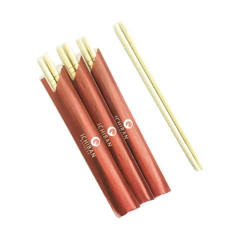China Factory Popular Bamboo Fast Food Custom Restaurant Round Tensoge Bamboo Disposable Chopsticks