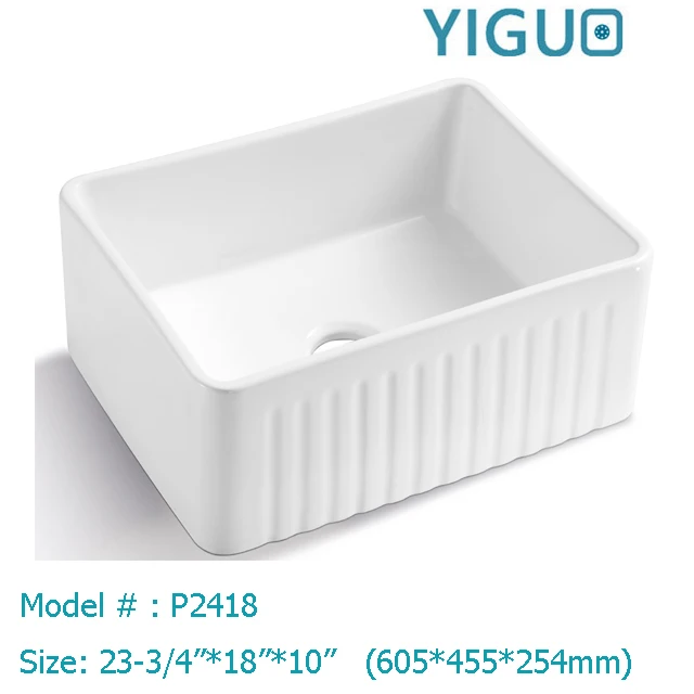 high quality single bowl style and apron front installation type ceramic farmer sink # P3020