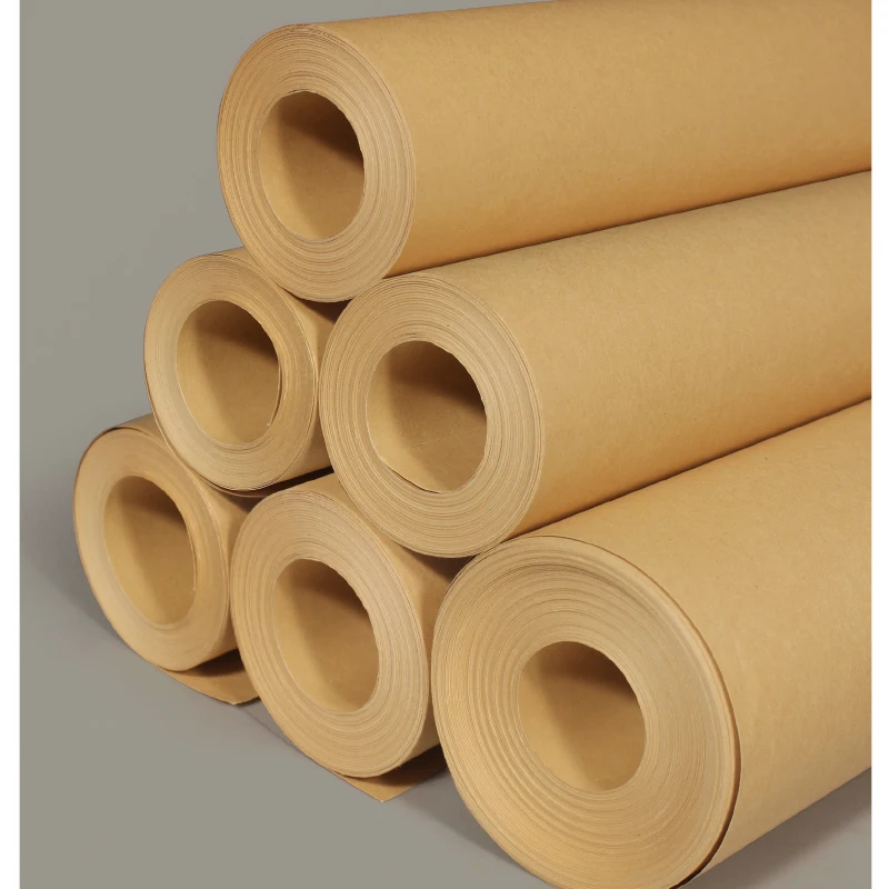 1.2m 120g Brown kraft Paper Roll Kraft Cardboard Sheets Wood Pulp Thick Wrapping Paper Wholesale Art Craft Kraft Paper Roll