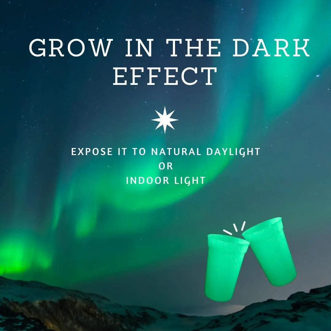 factory custom new product luminous plastic cup glow in dark cup