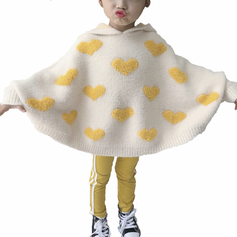 
spring autumn knitted clothing warm casual baby girls pullover sweater poncho design  (62338803150)