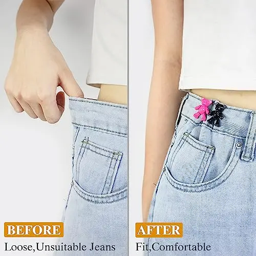 Factory Custom Adjustable Bear Jean Button Pin Detachable Decorative Waist Buckles No Sewing Required  Fit Tighten