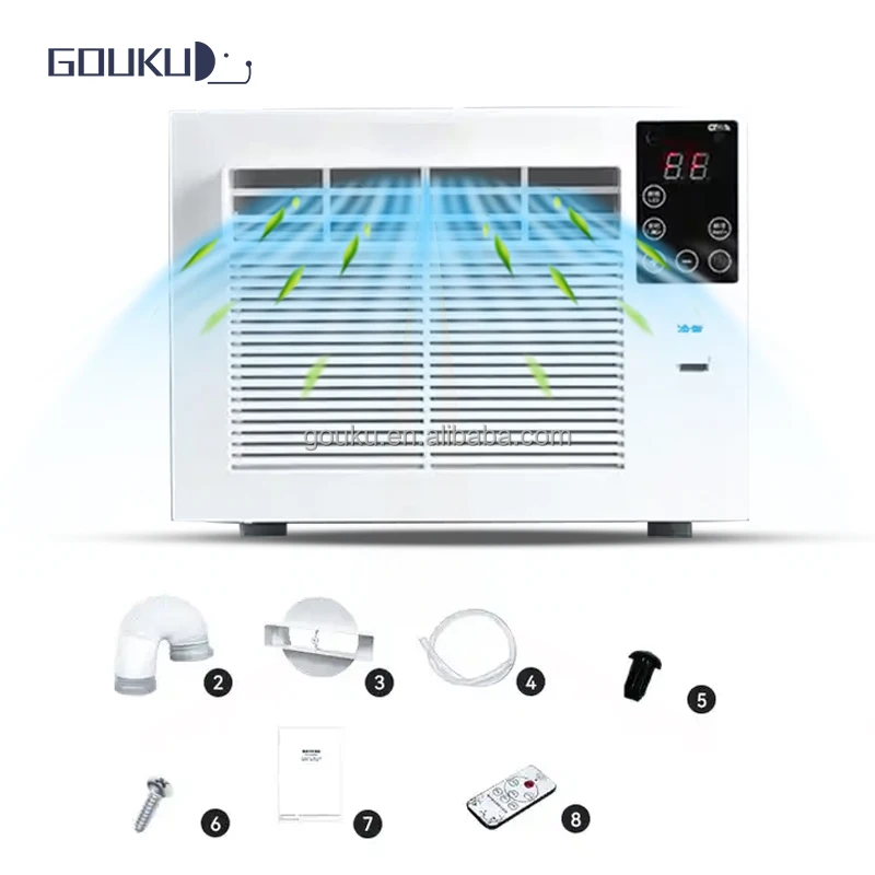 Mechanical manual single Cooling Only Window Mounted Hotel tent conditioner portability 220v Air Conditioners