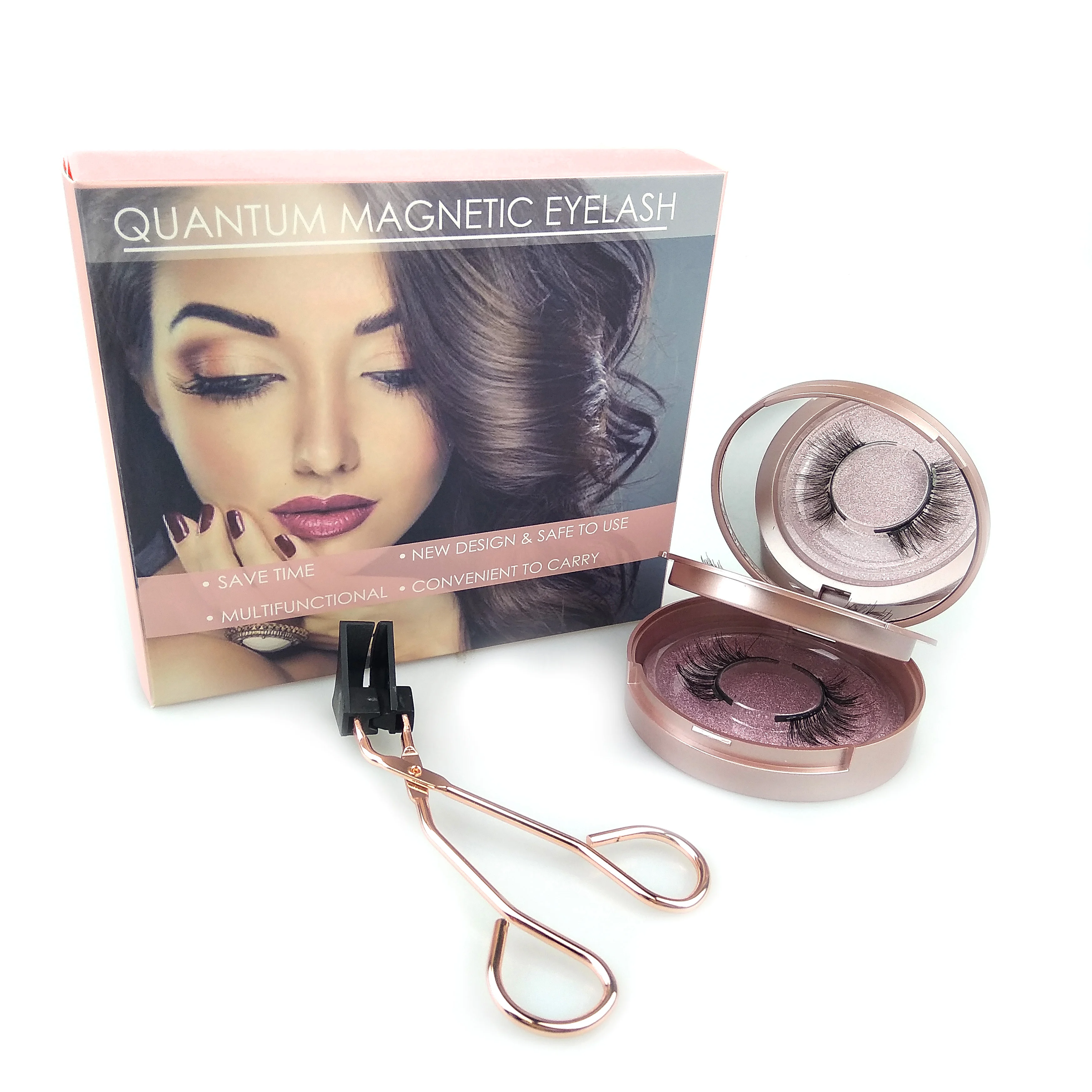 Qingdao Private Label False lashes Soft Clip 8D Quantum Magnetic Eyelash Partner Set