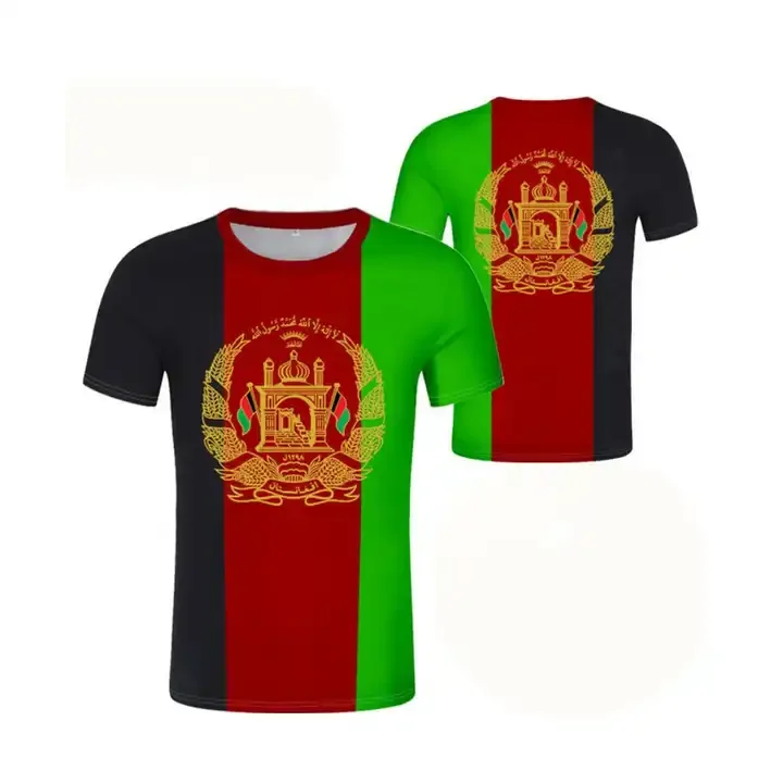 NX Wholesale High  Quality Custom 3D Print Afghanistan Flag Shirts Mesh Unisex T Shirt for Promotion