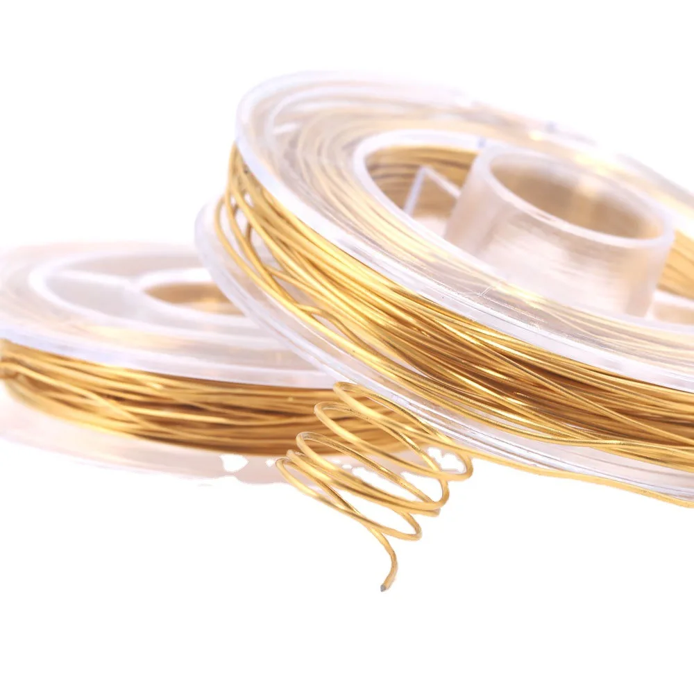 Plating Gold 18k Copper Wire Wrapped Stainless Steel Jewelry Making Supplies Gold Filled Wire For Jewelry Making