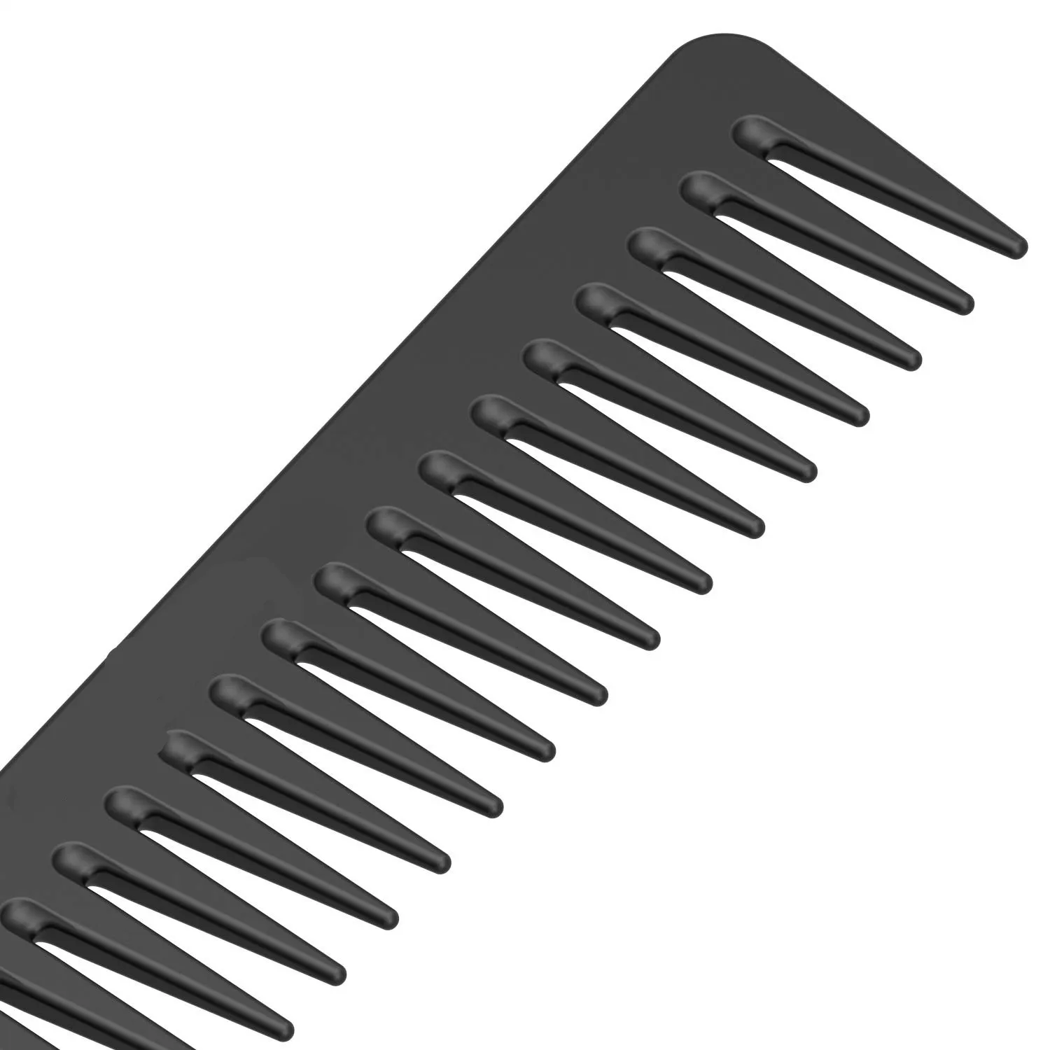 Black Carbon Wide Tooth Comb Detangling Barber Carbon Fiber Tooth Comb