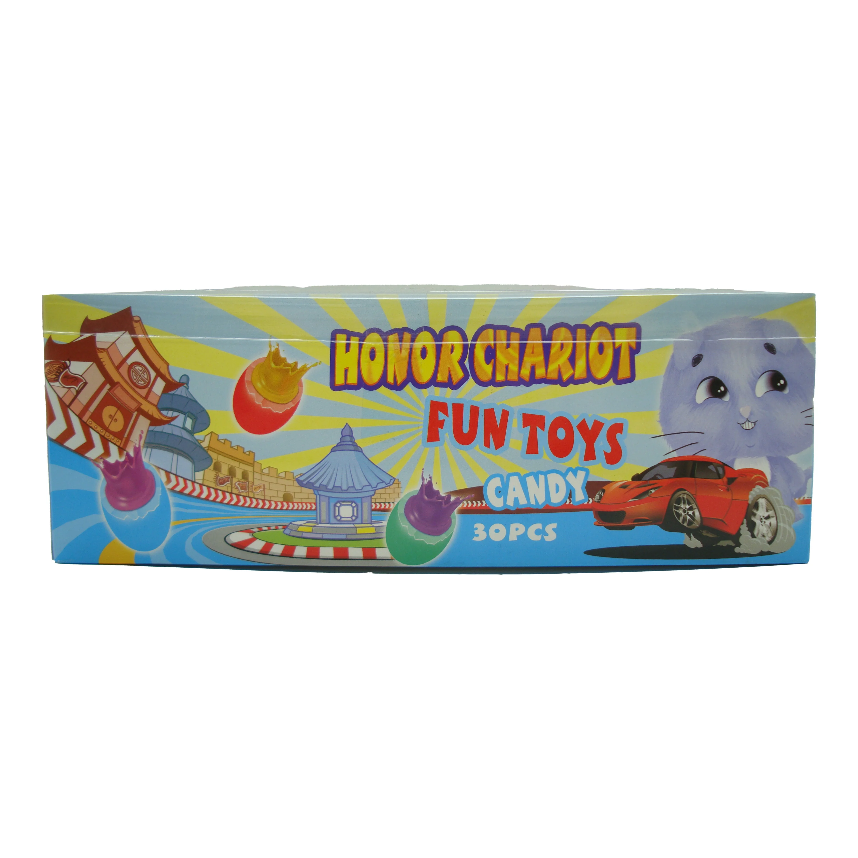 Wholesale Fruit Flavor Jelly Bean with Pull Back Racing Car for Kids