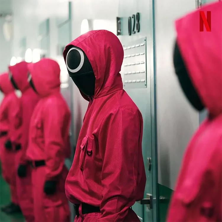 Cosplay Full Body One Piece Suit Halloween Costume Squid Game Jumpsuit with Belt G loves