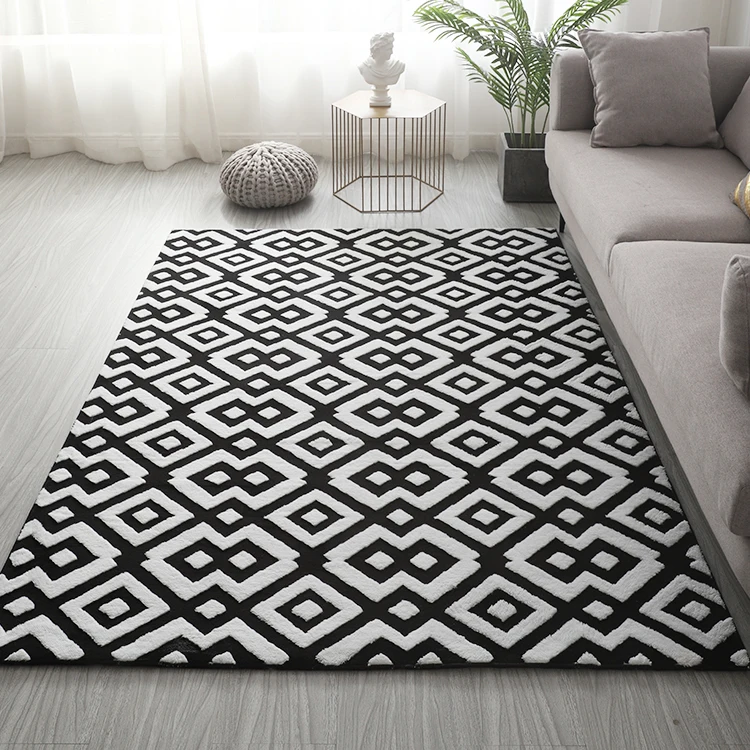 European Style 100% Polyester Jacquard Floor Carpet Living Room Bedroom Carpet Rugs