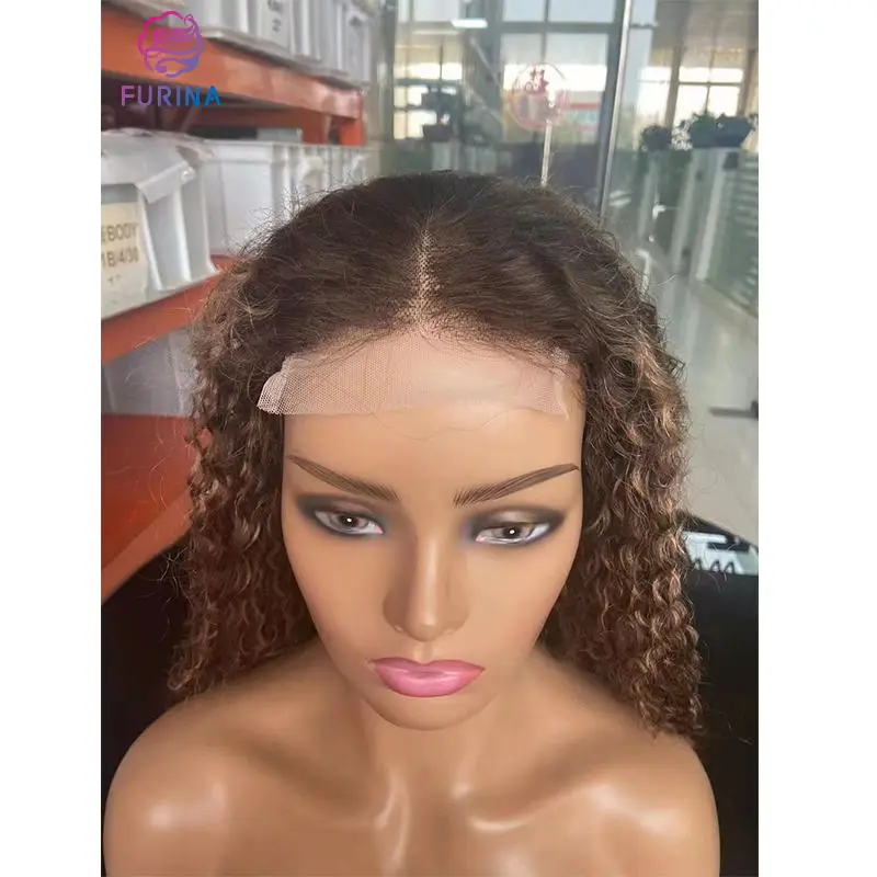 Hot saling long wigs 16 inches 4*4 full cuticle aligned human hair lace front wigs for women