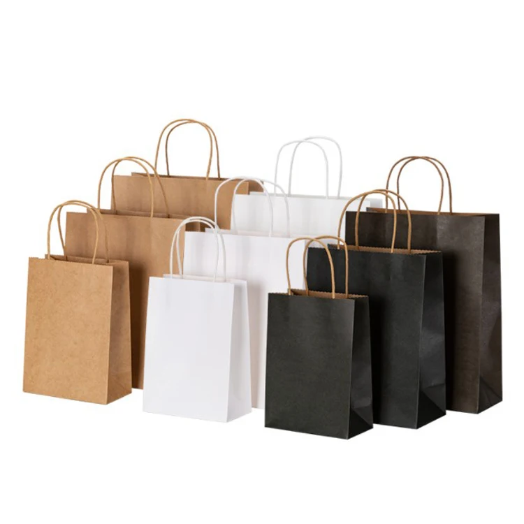 Recyclable Customized Gift Paper Shopping Bag Kraft Paper Bags