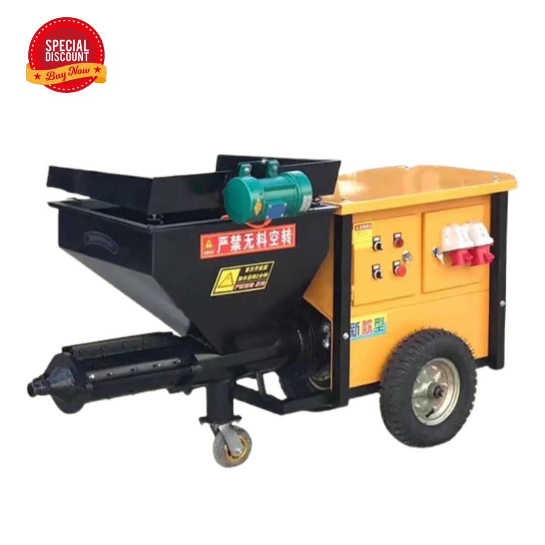 High Pressure Large Volume Concrete Pouring Cement Mortar Putty Plastering Spraying Machine For Construction Works
