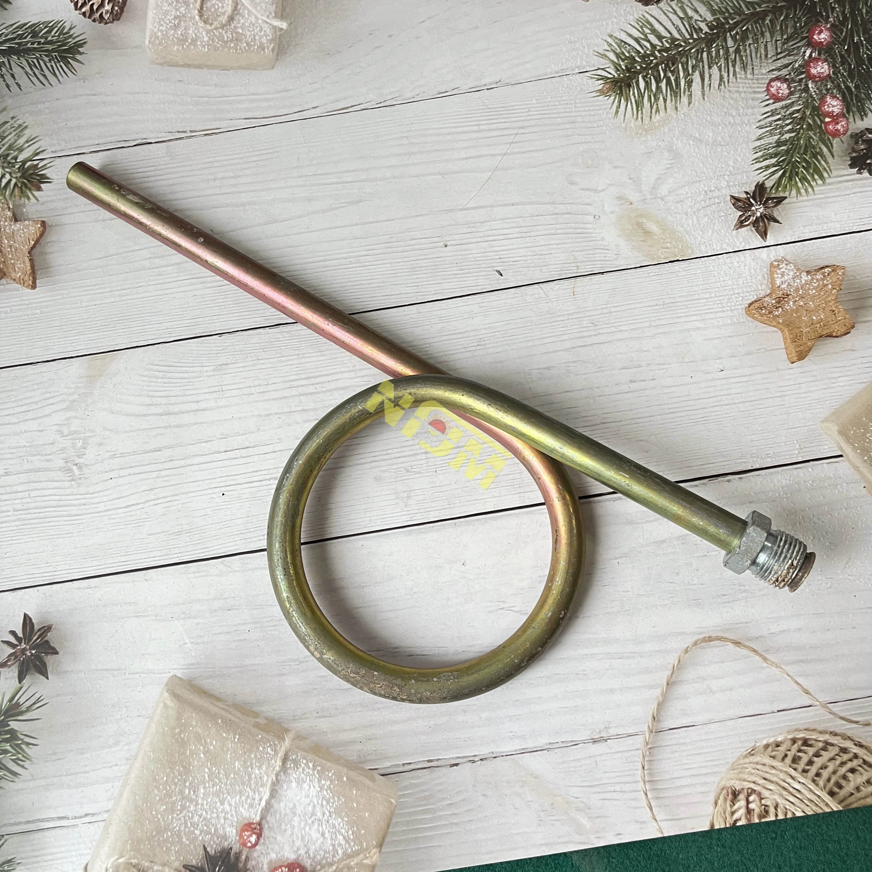 304 Stainless Steel Pressure Gauge Buffer Pipe Loose Bend Inside And Outside Wire Double Head Connection Condensate Pipe