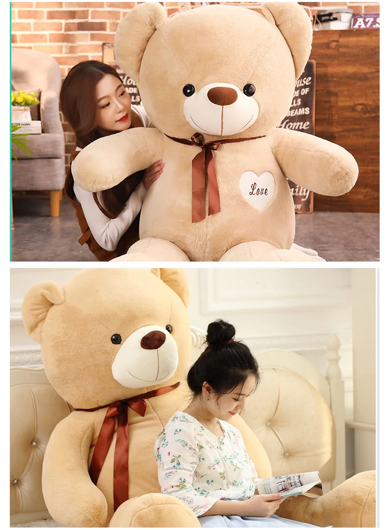 Customized Heart Shape Big size Soft Cuddly Plush Stuffed Giant Teddy Bear