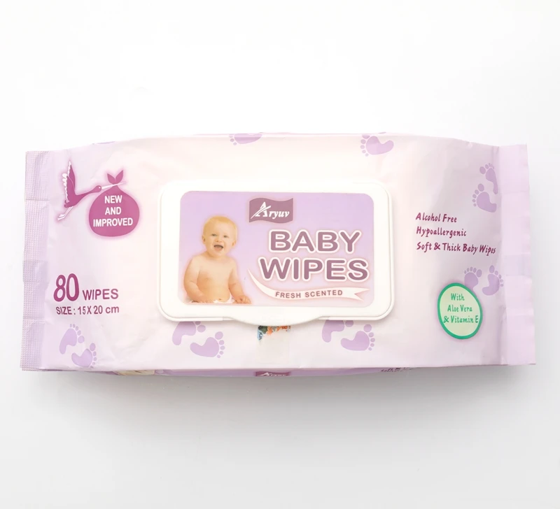 Wholesale 80pcs baby use wipes disposable baby wet wipes