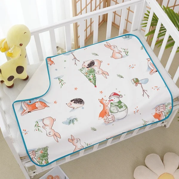Custom Waterproof Bed Cover Mattress Pad Washable Diaper Changing Pad Infant Mattress Baby Crib Diaper Pad