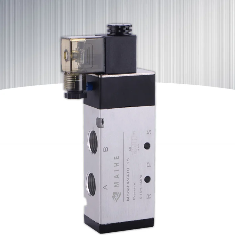 4V410 4V420 4V430 Series 4V410-15 Solenoid Valve 5 Way 2 Position Pneumatic Control Valves Internal piloted 5/2 Way