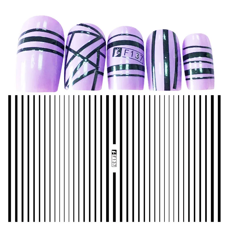 In stock cheap price line nail sticker decal art decoration sticker on nail supply