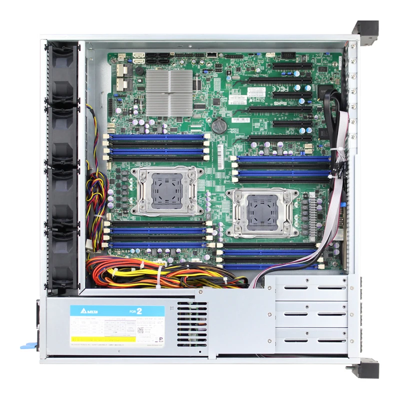 Custom 2U 6 Bays  2.5 inch Hot Swap Nas Storage Server Chassis Rack-mount ATX Motherboard Servers Case Optional NVMe