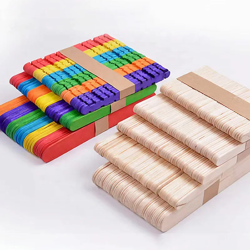 Disposable birch wood ice cream stick 114mm ice cream stick ice cream wooden spoon