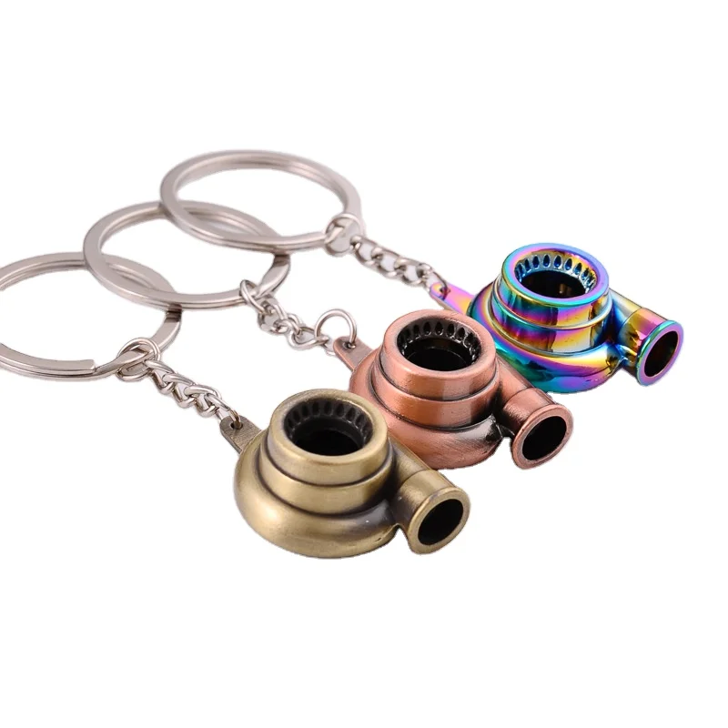 Car turbocharger, engine, metal key chain, advertising belt, key ring, chain, Pendant
