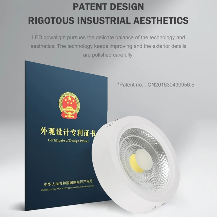 Modern design indoor galleries lighting surface mounted cob 12w 18w 25w 30w led down light