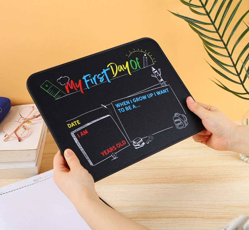 Soft Frame Thin Thickness Back To School First And Last Day Wet Erase Magnetic School Chalkboard