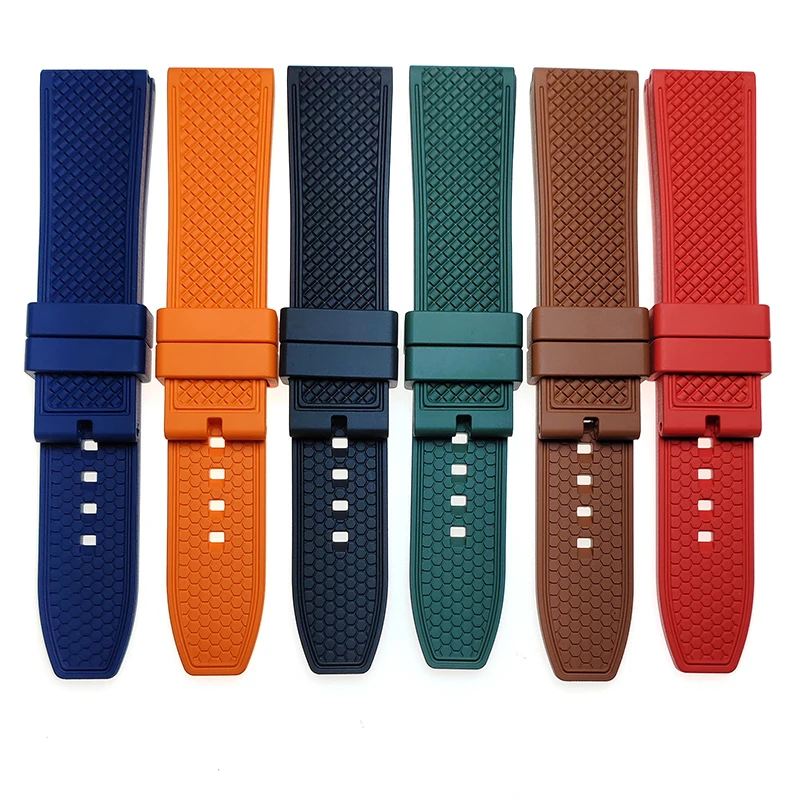 luxury good quality fkm fpm fluororubber rubber watch band watch strap