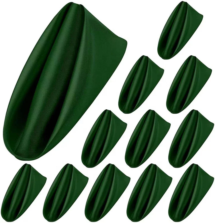 Hot Sale Polyester Fabric Colors Table Napkin Dinner Hotel Table Wedding Satin Napkin for Restaurant