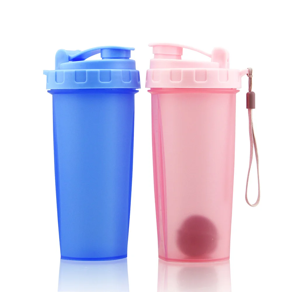 High quality BPA free protein shaker bottles with mixing ball 700ml food grade