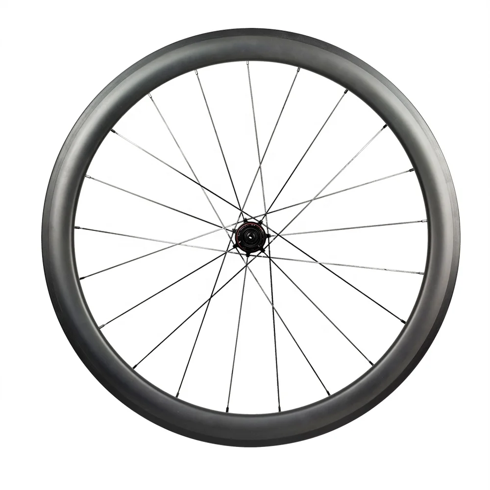 700c Road Clincher Wheels 45mm Asymmetrical Carbon Rim Brake Wheelset Tubeless Ready 2:1 Hub