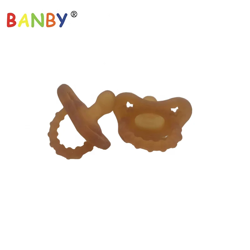 Natural Rubber Soother Round baby Dummy For Baby Eco Packaging
