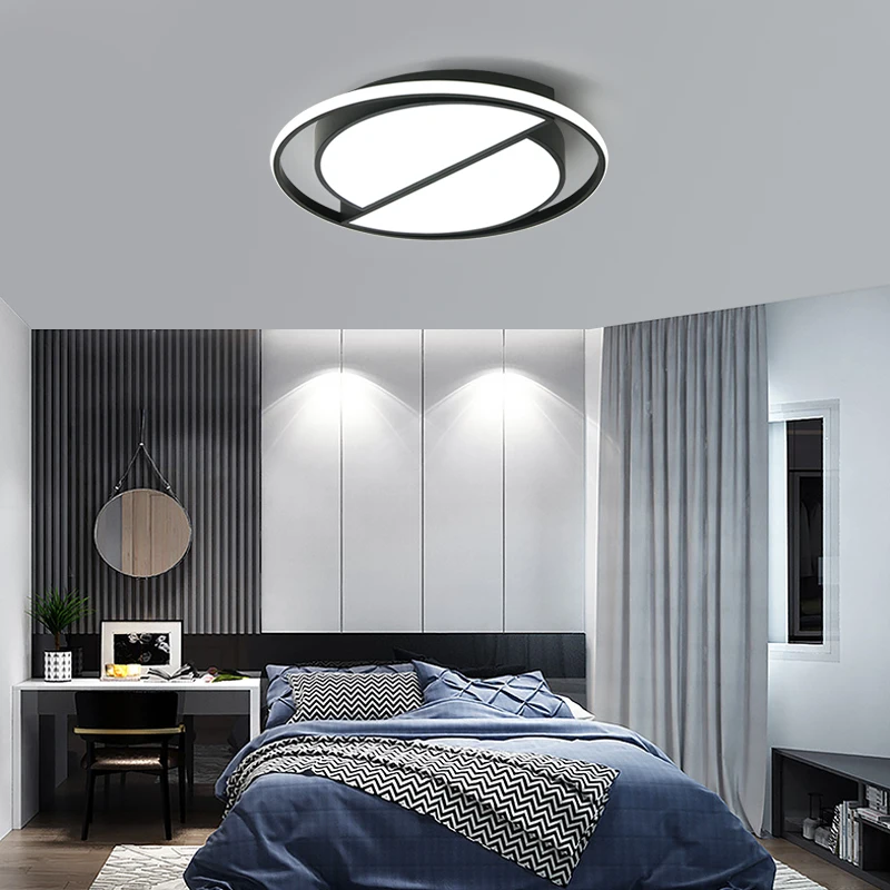 Hot Sale Modern Round Black Ceiling Lights Lamp Simple style Living Room Led Ceiling Light