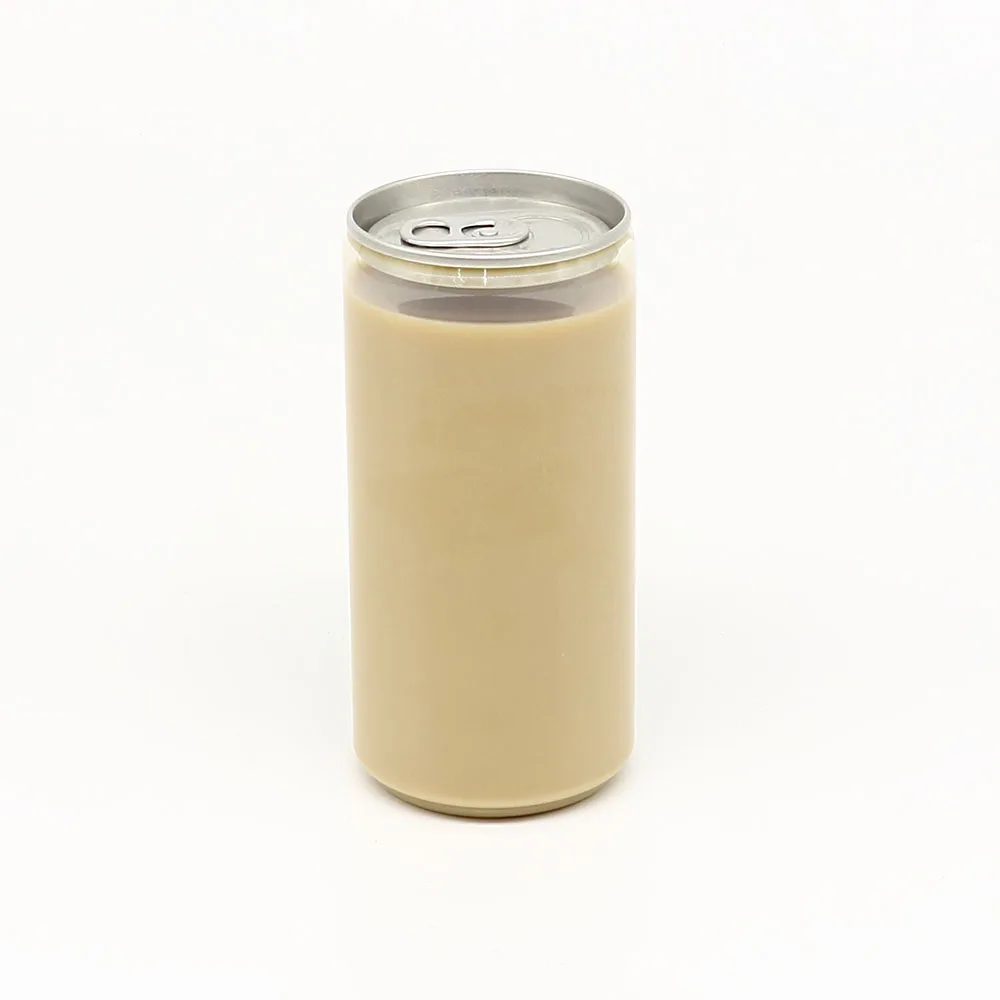 330ML Hot sale transparent PET plastic drink soda coffee beverages can