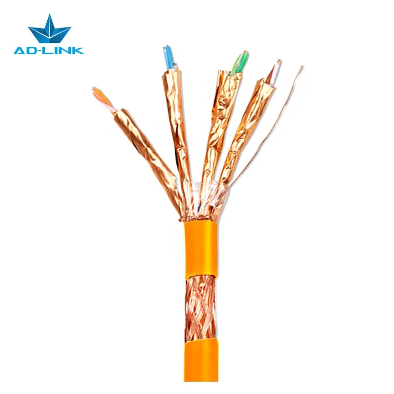 Bare Copper Indoor Outdoor Internet Lan Ethernet Network 4prs Cat 7 Cable Sftp