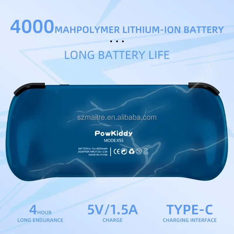 Newest X55 Handle Gaming Player Video X55 Model Powkiddy Classic 5.5 INCH IPS Consola Pre-install Games Supporting Controller