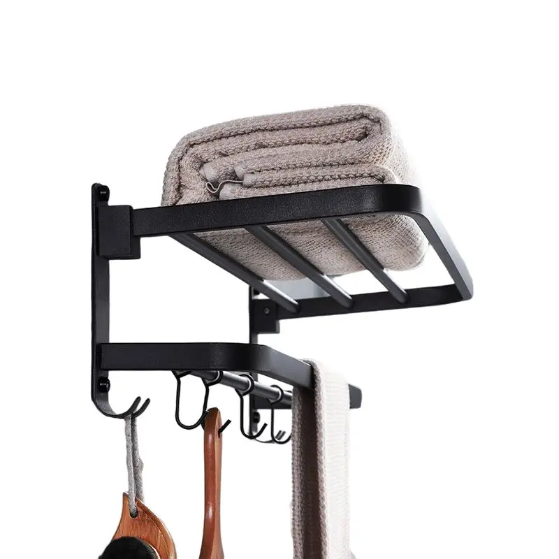 Easy Wall Hanging Non Perforated Rack Hook Towel Bar To Install Household Hotel Bathroom Stainless Steel Cleaning Towel Bar