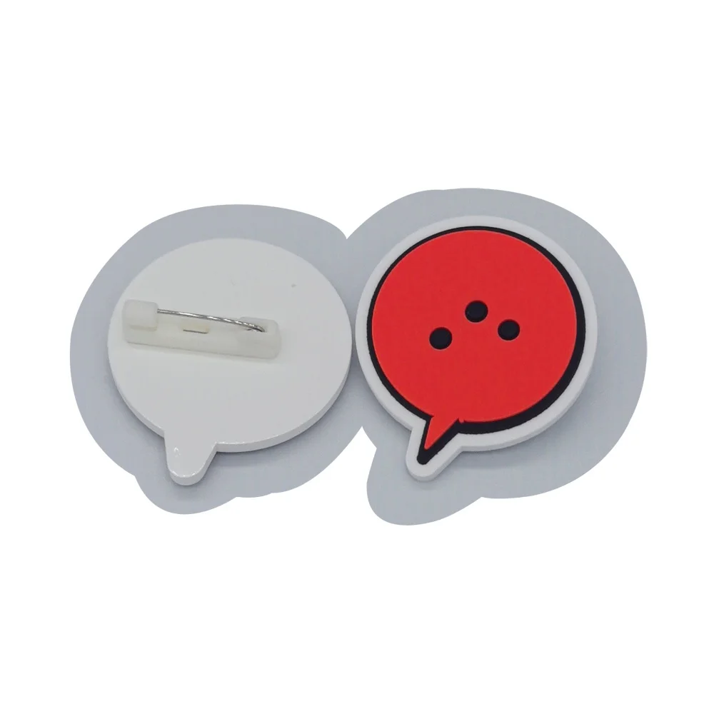 Wholesale Custom Logo PVC Lapel Pin Custom Shaped Plastic Badge with Pin for Trophies Medals & Plaques