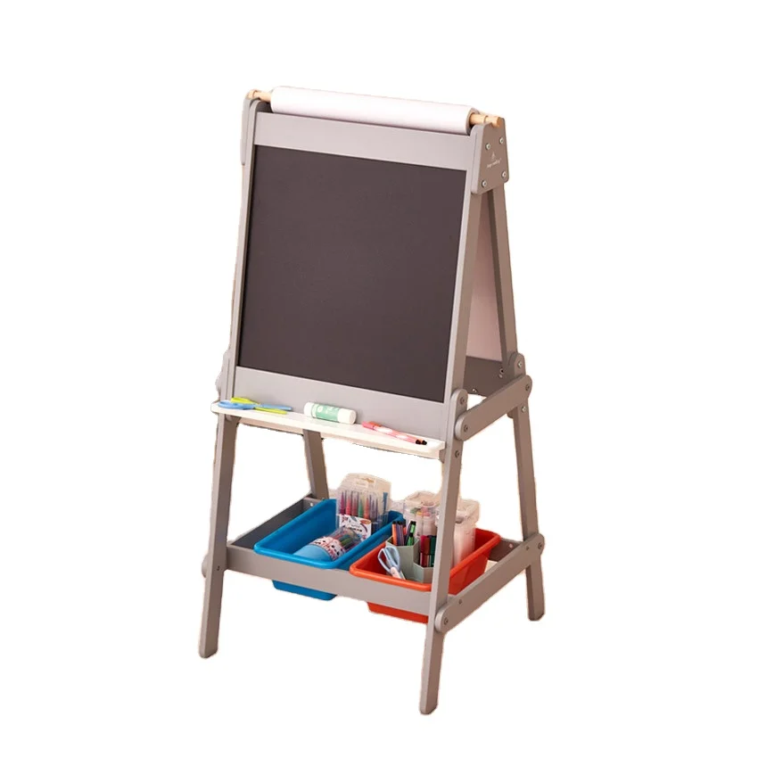 Wooden Art Easel Kids Easel with Chalkboard wood Easel for children