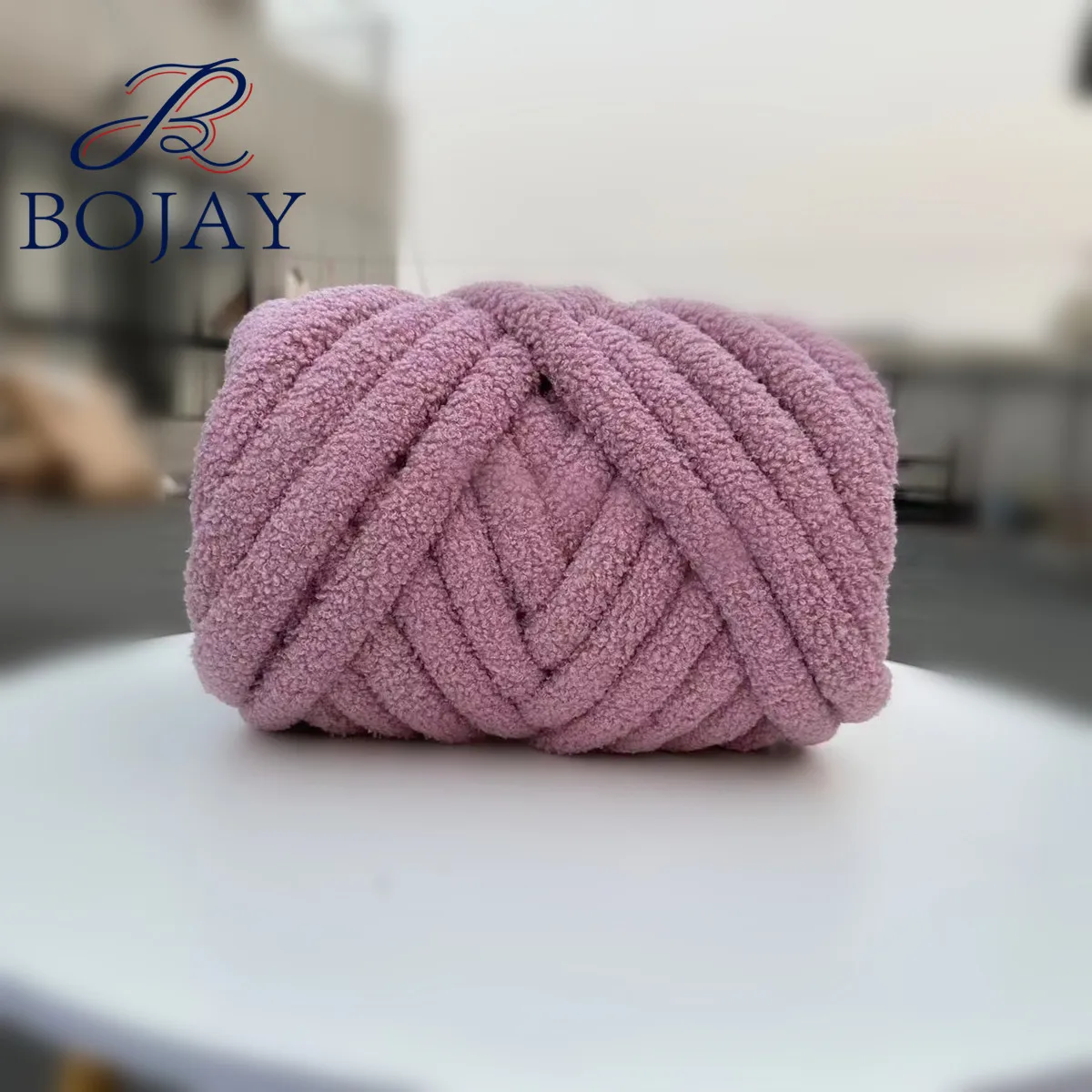 Bojay 3CM Handmade Crochet Knitting Teddy Fleece Cotton Filling Tube Braid Chunky Soft Yarn