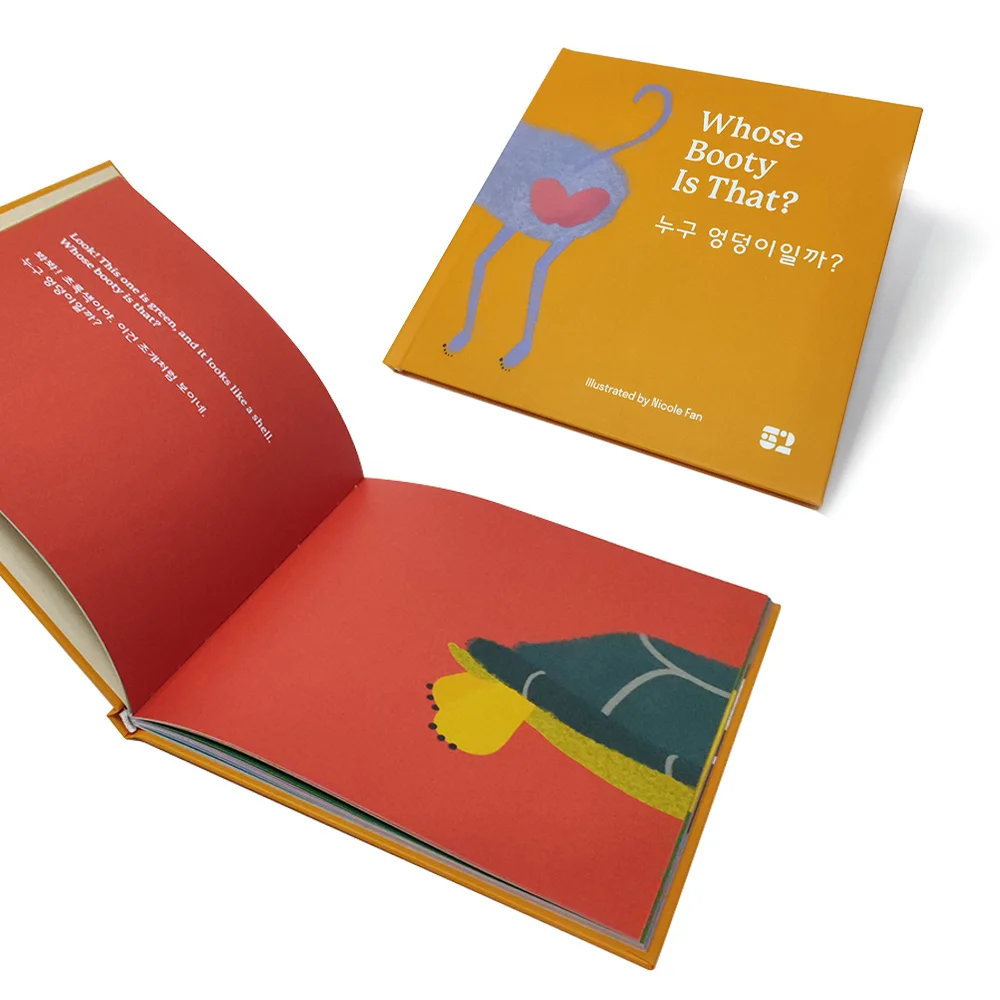 Eco-Friendly Custom Korean Children Books Bedtime Story Board Books Safe Baby Picture Book Printing Services