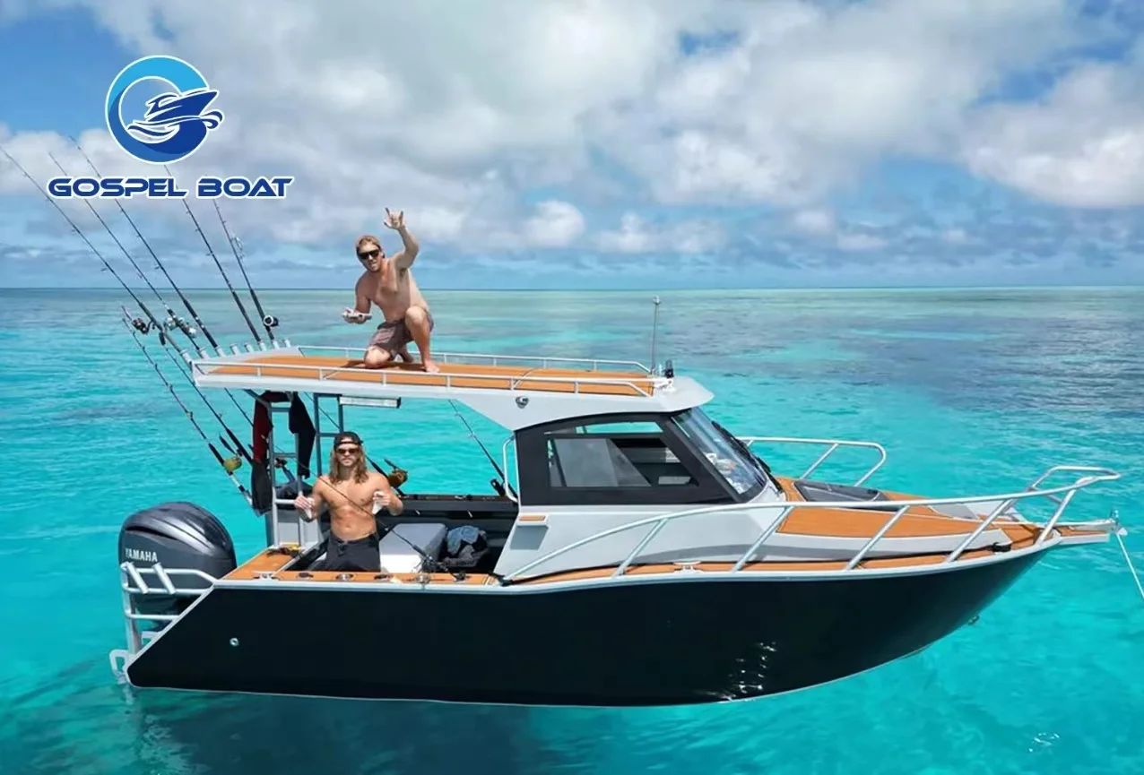 Евангелие лодки 25ft дешевая скоростная яхта крейсер океанские алюминиевые рыбацкие с прицепом