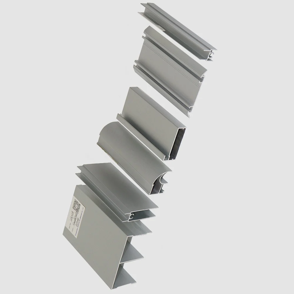 kitchen cabinet  furniture aluminium profile sandblasting anodized silver aluminum