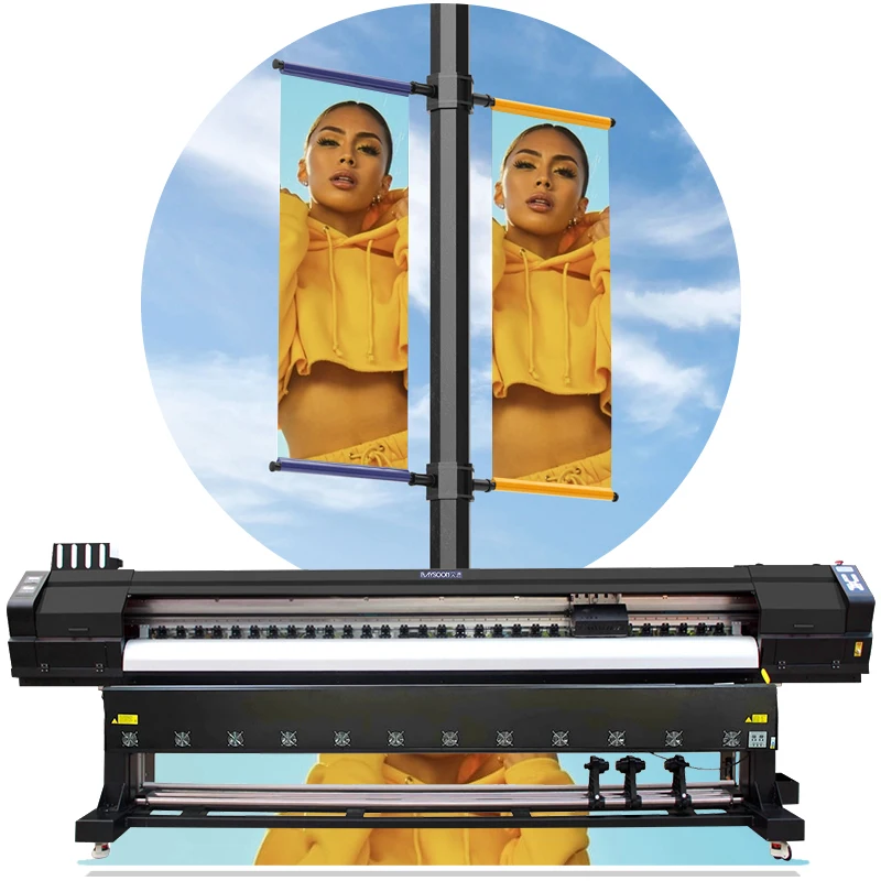 Eco Solvent Printer Direct Print High Quality Print Head 1.3m 1.6m 1.8m 1.9m Eco Solvent Printer Banner Inkjet Printer